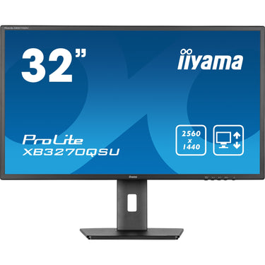 Iiyama prolite xb3270qsu-b1 31.5 monitor (zwart, hdmi, displayport, 3x usb-a, usb-b)