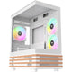 Thermaltake view 170 ws argb mini tower behuizing (wit houtkleur | 2x usb-a | rgb | tempered glass)