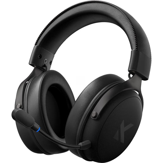 Mchose v9 wireless over-ear gaming headset (zwart, pc laptop playstation switch smartphone, 2.4g bluetooth wired type-c)