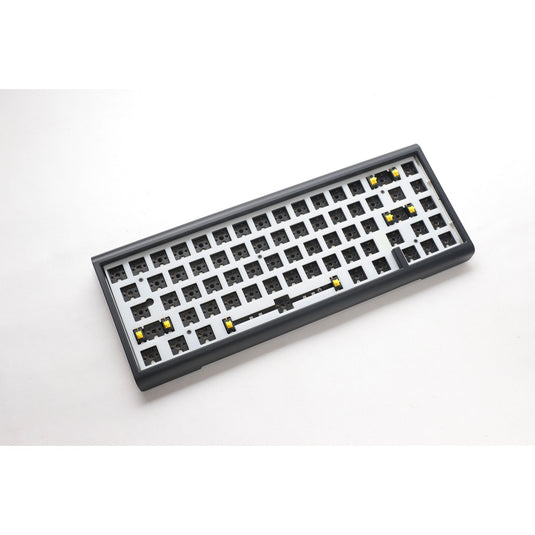 Ducky projectd tinker 65 met qmk via, toetsenbord (zwart wit, us lay-out, barebone. rgb led, hot-swappable, gasket mount, 65%)