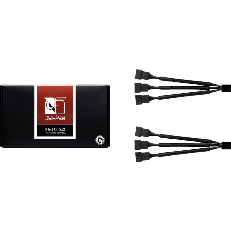 Afbeelding laden in galerijviewer, Noctua na-sc1 sx2 splitterkabel (zwart)
