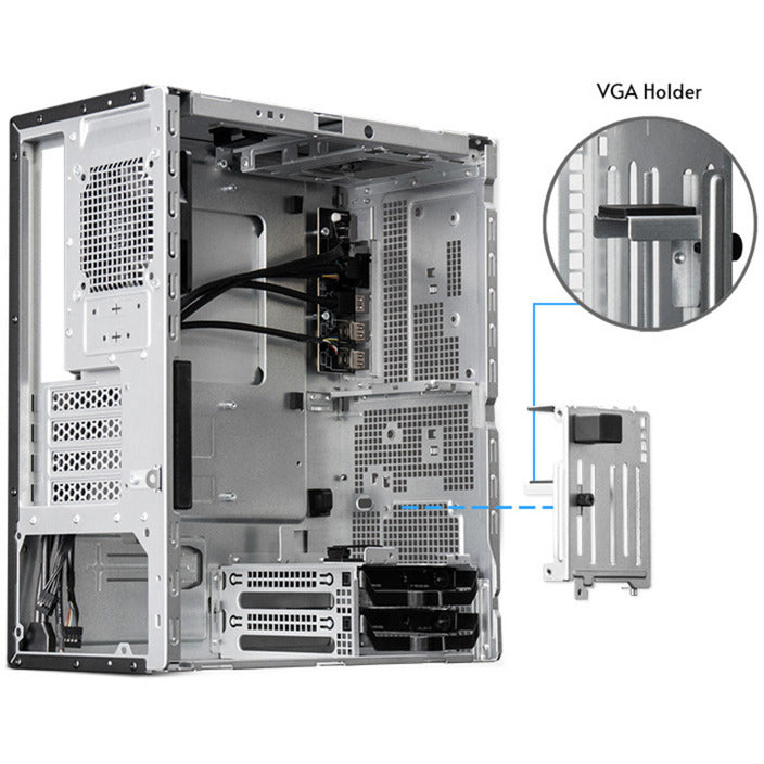 Load image into Gallery viewer, Chieftec uni bs-20b-op mini tower behuizing (zwart | 3x usb-a | 1x usb-c)

