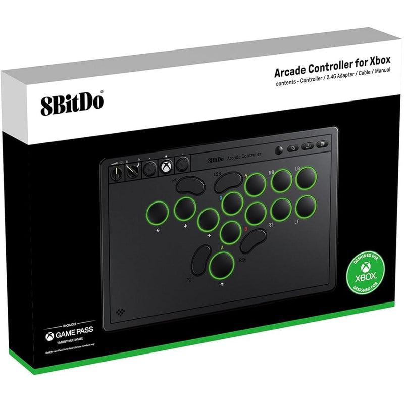 Chargez l'image dans la visionneuse de la galerie, 8bitdo arcade controller for xbox (zwart, 2.4 ghz usb, xbox series x|s, xbox one, pc)
