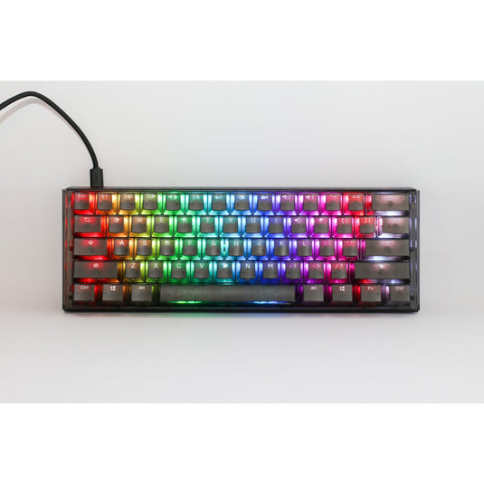 Ducky one 3 mini aura, toetsenbord (zwart, us lay-out, cherry mx brown, 60%, abs double shot, hot swap)