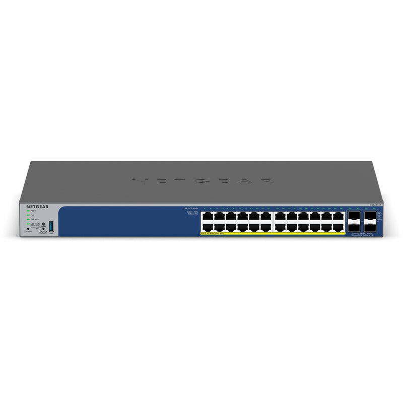 Load image into Gallery viewer, Netgear 24-poorts gigabit poe+ smart switch met 4 sfp+ poorten (grijs, 10g,smart managed)

