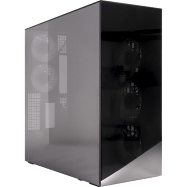 Arctic xtender vg midi tower behuizing (zwart | 2x usb-a | 1x usb-c | rgb | tempered glass)