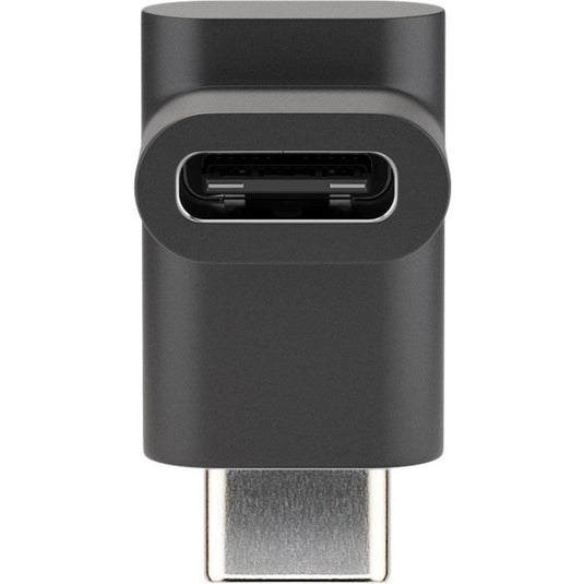 Goobay usb-c (male) naar usb-c (female) 90° adapter (zwart)
