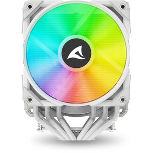 Sharkoon a60 rgb cpu-koeler (wit, 4-pins pwm fan-connector)