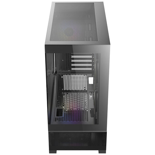 Antec cx500m rgb mini tower behuizing (zwart | 3x usb-a | tempered glass)