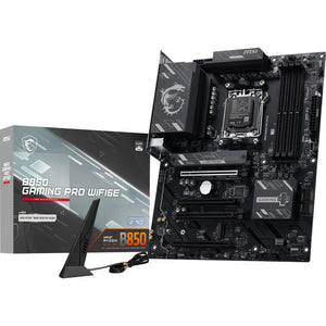 Msi b850 gaming pro wifi6e socket am5 moederbord (zwart, raid, 2.5gb-lan, wi-fi 6e, bt, sound, atx)