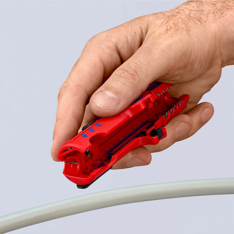 Load image into Gallery viewer, Knipex universele kabelstripper 1685125sb kabelstrip- ontmantelingsgereedschap (rood blauw)
