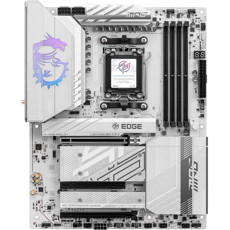 Load image into Gallery viewer, Msi mpg b850 edge ti wifi socket am5 moederbord (raid, 5gb-lan, wi-fi 7, bt, sound, atx)
