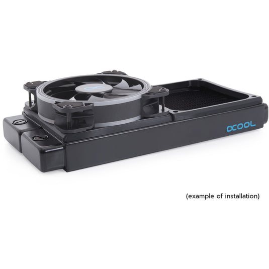 Alphacool shroud decoupling 120mm (7mm thick) inbouwframe (zwart)