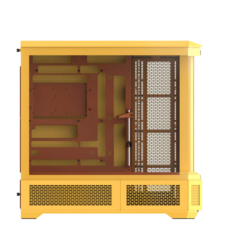 Load image into Gallery viewer, Thermaltake view 600 tg butter caramel big tower behuizing (geel | 2x usb-a | 1x usb-c | tempered glass)
