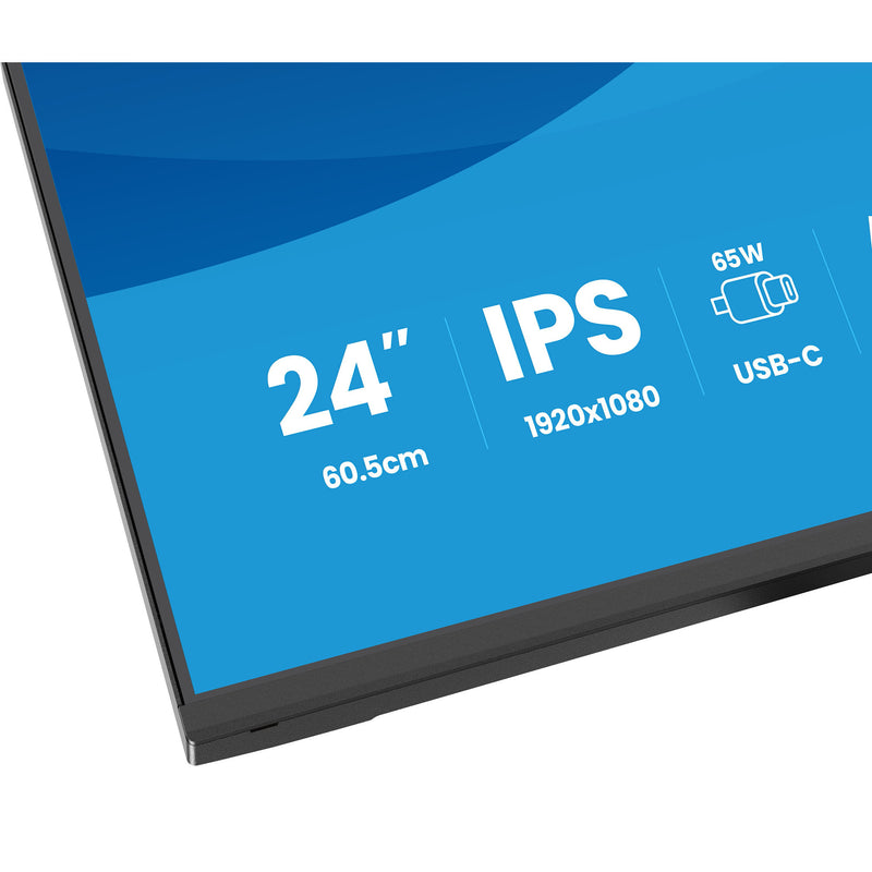 Load image into Gallery viewer, Iiyama prolite xb2497hsn-b1 23.8 monitor (zwart (mat), 100 hz, hdmi, displayport, usb-c, audio, lan)
