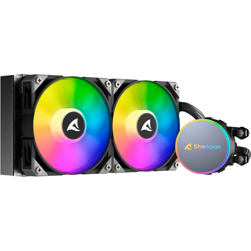Load image into Gallery viewer, Sharkoon s70 rgb waterkoeling (zwart, 4-pins pwm fan-connector)
