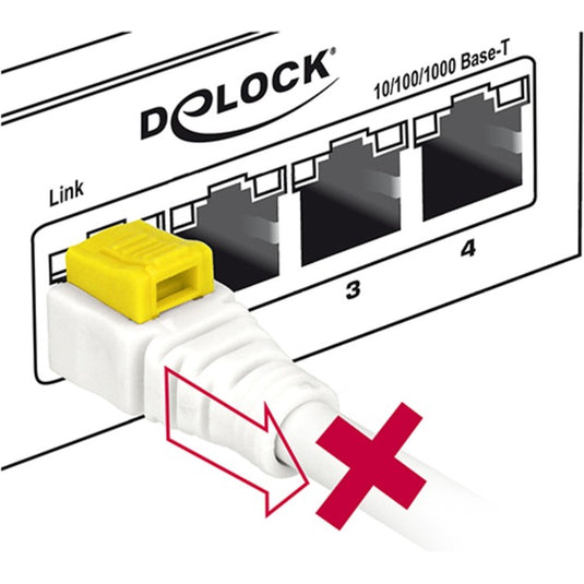 Delock patchkabel rj-45 secure met cat.6a (wit, 85333, 3 meter)