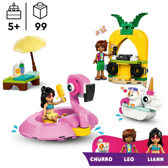 Lego friends - zwembadfeestje met flamingo en eenhoorn constructiespeelgoed (42658)