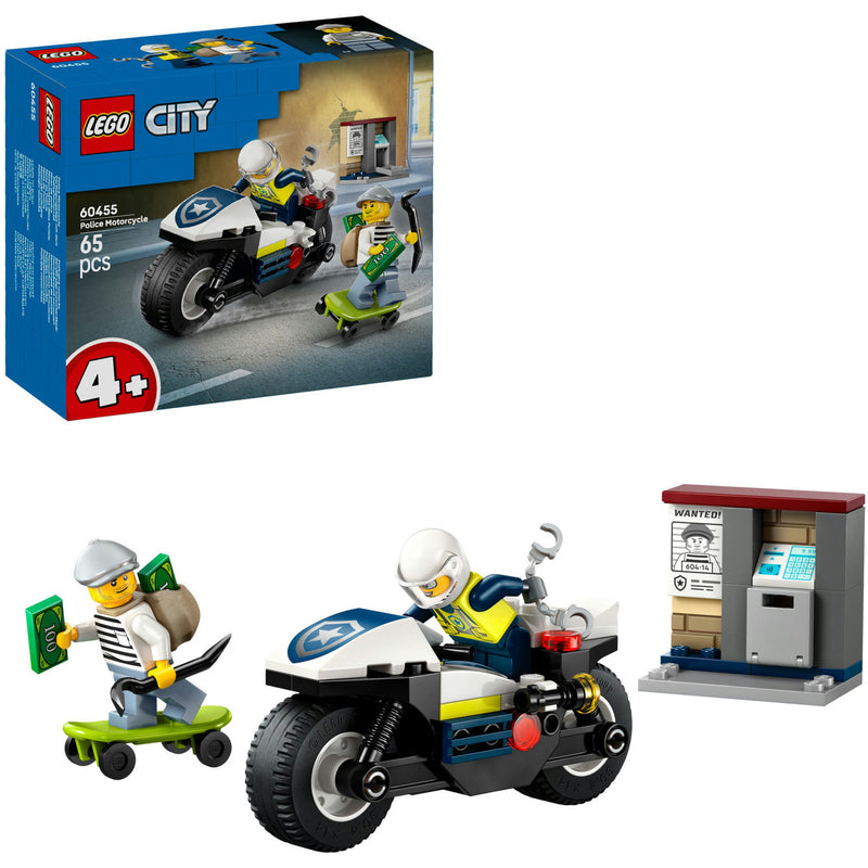 Load image into Gallery viewer, Lego city 60455 achtervolging op politiemotor
