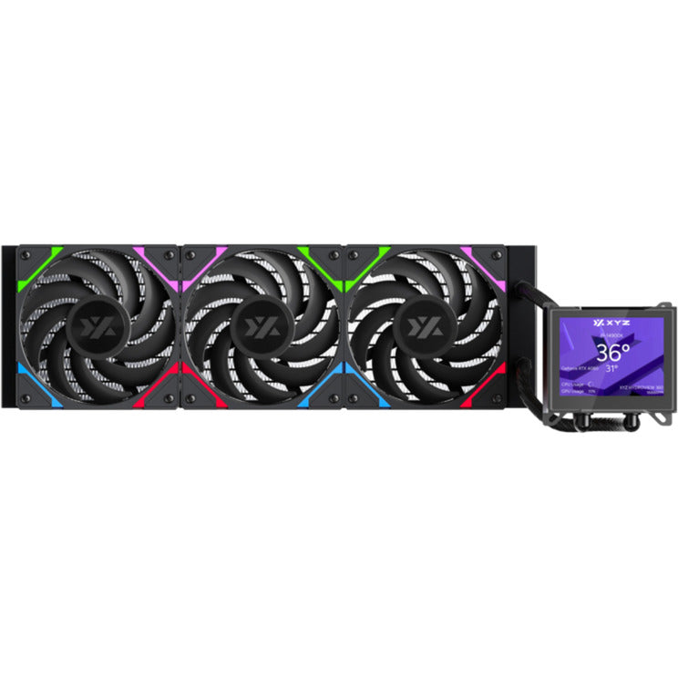 Laden Sie das Bild in Galerie -Viewer, Xyz pc gear hydroview aio 360 waterkoeling (zwart, argb, pwm)
