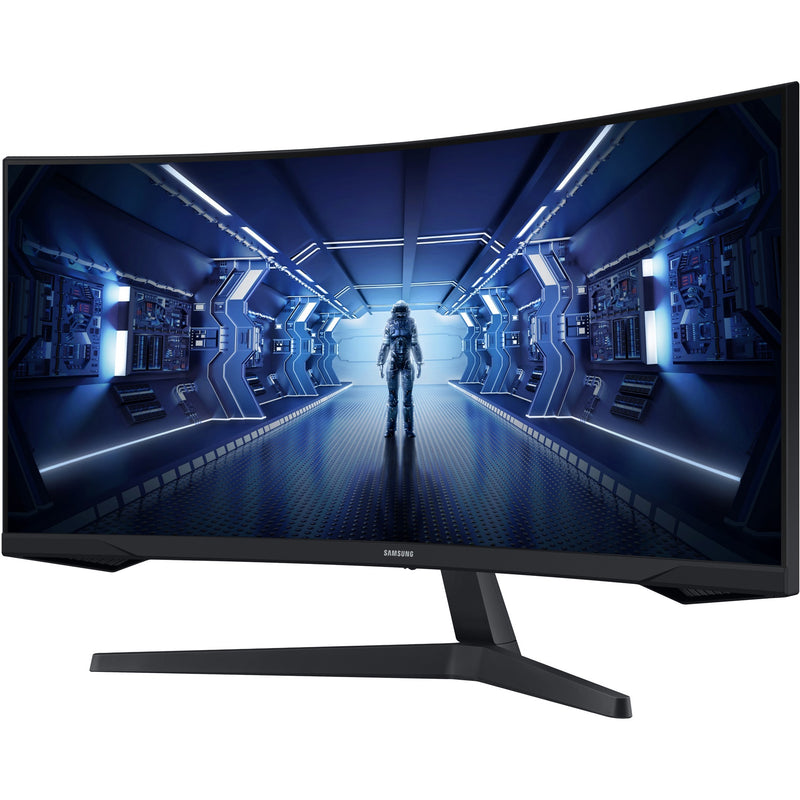 Afbeelding laden in galerijviewer, Samsung odyssey g5 34 curved ultrawide gaming monitor (zwart, 1x displayport, 1x hdmi, 165 hz)

