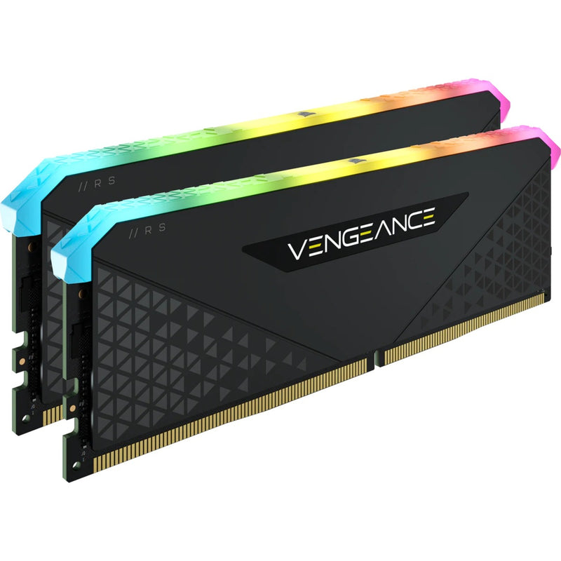 Afbeelding laden in galerijviewer, Corsair vengeance rgb rs 16 gb ddr4-3200 (2x 8 gb) werkgeheugen (zwart, cmg16gx4m2e3200c16, xmp 2.0)
