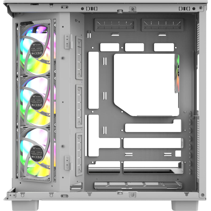 Load image into Gallery viewer, Thermaltake view 380 xl ws argb midi tower behuizing (wit houtkleur | 2x usb-a | 1x usb-c | rgb | tempered glass)
