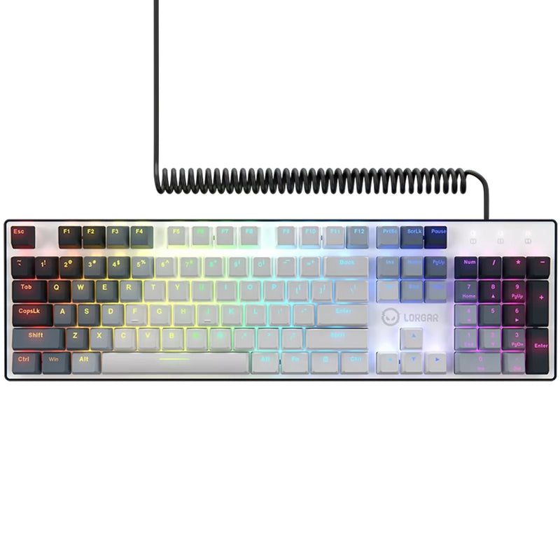 Load image into Gallery viewer, Lorgar azar 514 rgb mechanisch gaming toetsenbord (wit, us lay-out (qwerty), logar dream, 100%, rgb)
