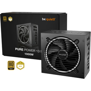 Be quiet! pure power 13 m modulaire 1000 watt voeding (zwart, 1x 12v-2x6, 4x pcie)