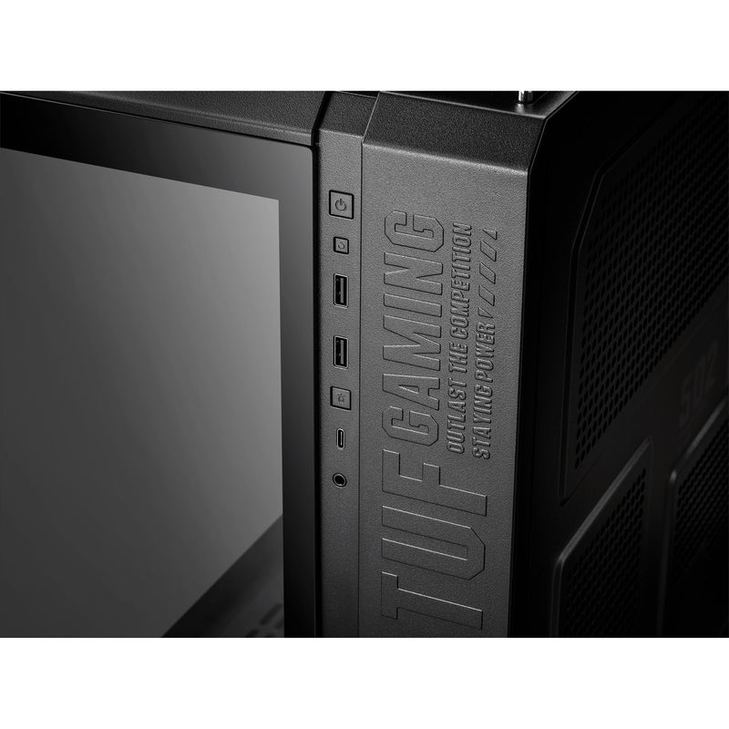 Load image into Gallery viewer, Asus tuf gaming gt502 plus midi tower behuizing (zwart | 2x usb-a | 1x usb-c | tempered glass)
