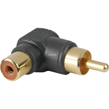 Goobay adapter rca > rca (zwart, 90º hoek)