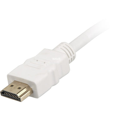 Sharkoon high speed hdmi kabel met ethernet (wit, 2 meter, 4k, verguld)