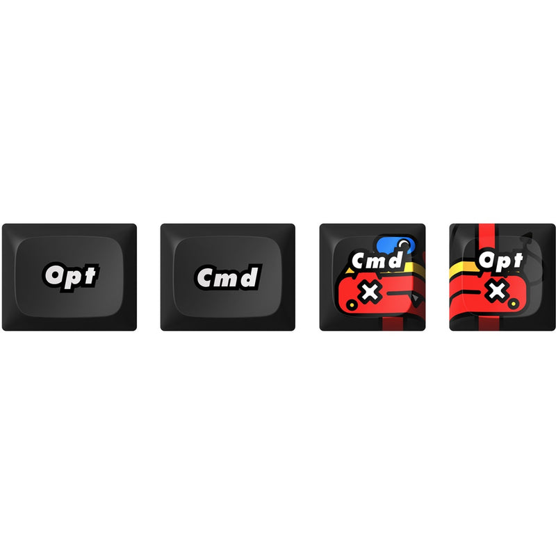 Load image into Gallery viewer, Iqunix f97 graffiti diary wireless mechanical keyboard (zwart, us lay-out (qwerty), cherry mx silent red, 96%, rgb leds, 96%, hot-swappable, pbt, 2.4ghz | bluetooth 5.1 | usb-c)

