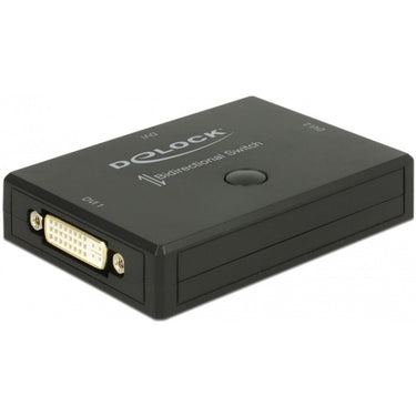 Delock dvi 2 - 1 switch bidirectional 4k 30 hz dvi switch (zwart)