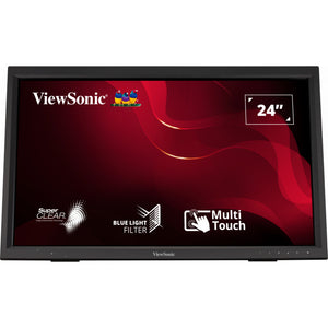 Viewsonic ir touch monitor td2423 24 (zwart, 1x hdmi, vga, dvi-d, usb-a, usb-b)
