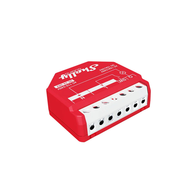 Afbeelding laden in galerijviewer, Shelly wave 1pm eu lr schakelaar (rood, z-wave, z-wave+)
