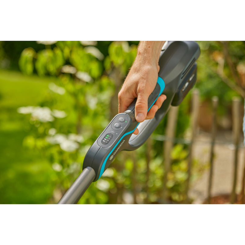 Load image into Gallery viewer, Gardena powertrim 30 18v grastrimmer (grijs turquoise, accu en lader niet inbegrepen)
