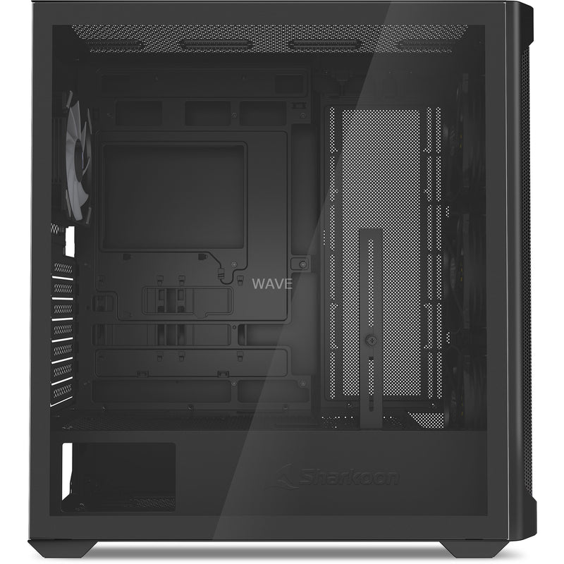 Load image into Gallery viewer, Sharkoon ak4w rgb strip midi tower behuizing (zwart | 2x usb-a | 1x usb-c | rgb | tempered glass)
