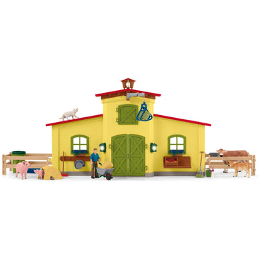 Schleich farm world - grote stal, geel speelfiguur