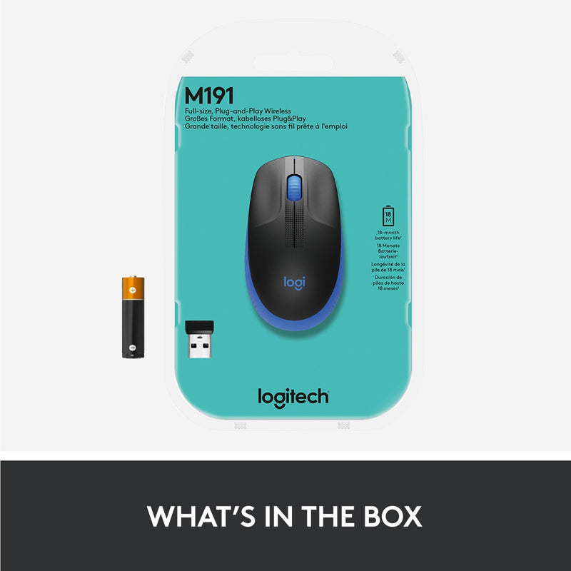 ギャラリービューアに画像をロードする, Logitech m190 full-size wireless mouse (blauw, 1000 dpi)
