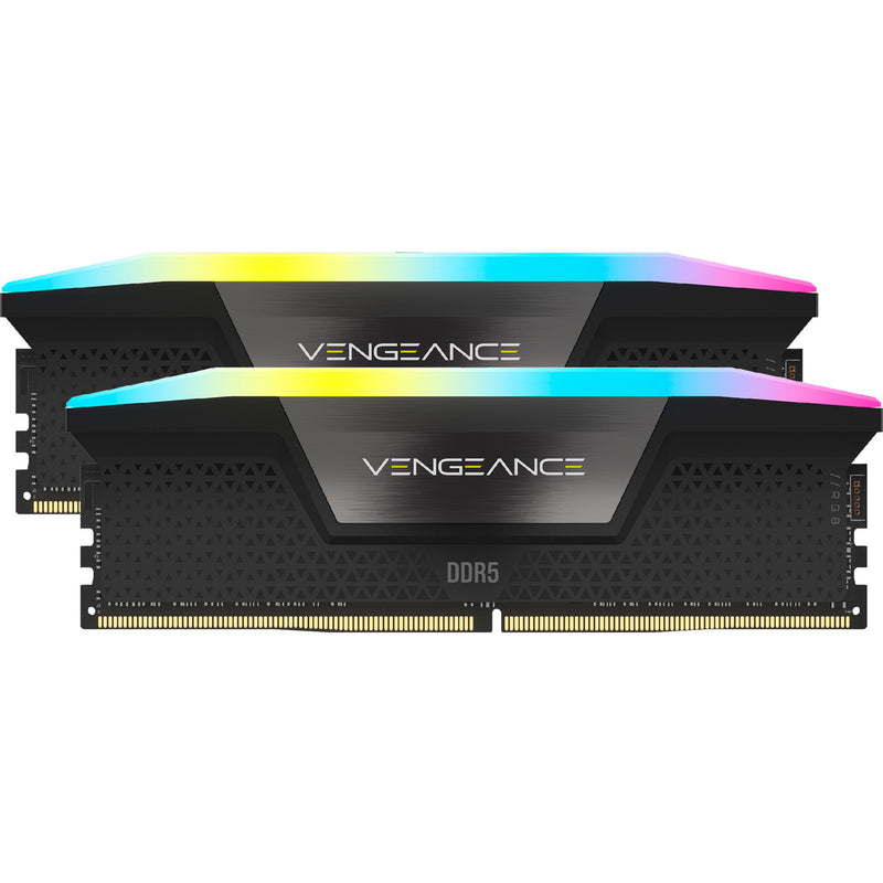 Afbeelding laden in galerijviewer, Corsair vengeance rgb 32 gb ddr5-6000 (2x 16 gb) werkgeheugen (zwart, cmh32gx5m2d6000z38, xmp, expo)
