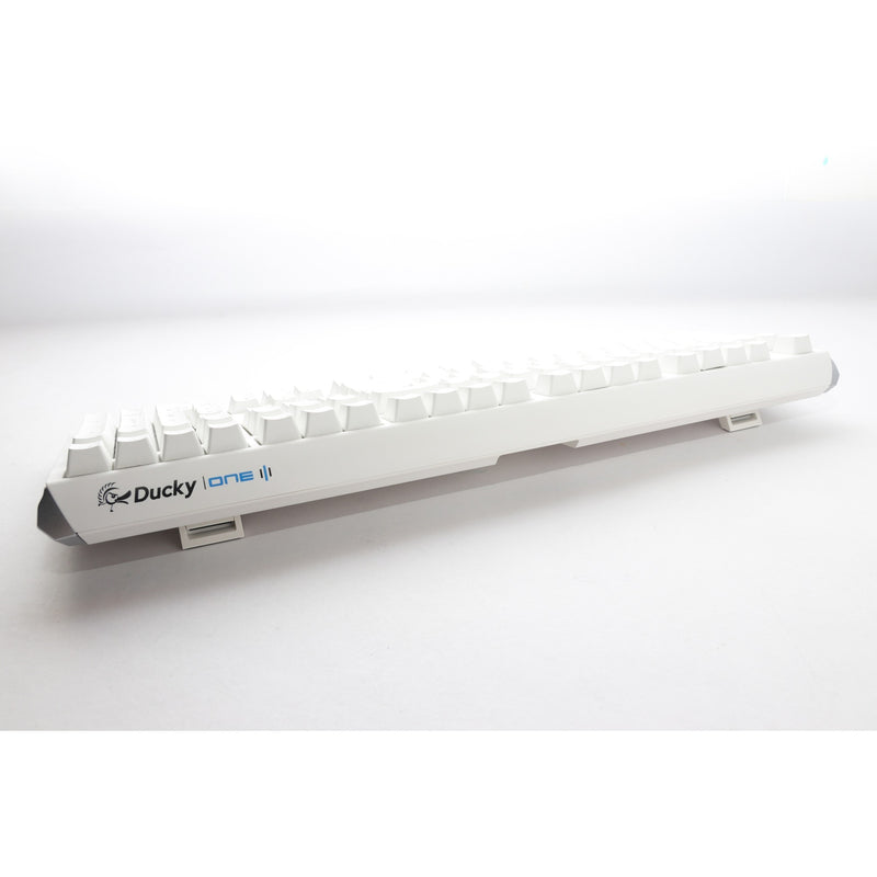 Load image into Gallery viewer, Ducky one 3 classic pure white rgb mechanisch toetsenbord (wit, us lay-out (qwerty), cherry mx blue, 100%, rgb led, double-shot pbt, hot-swappable, quack mechanics)
