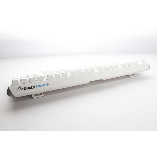 Ducky one 3 classic pure white rgb mechanisch toetsenbord (wit, us lay-out (qwerty), cherry mx blue, 100%, rgb led, double-shot pbt, hot-swappable, quack mechanics)