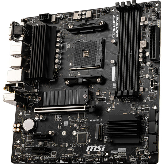 Msi b550m pro-vdh wifi socket am4 moederbord (zwart, raid, gb-lan, wi-fi 5, bt, sound, µatx)