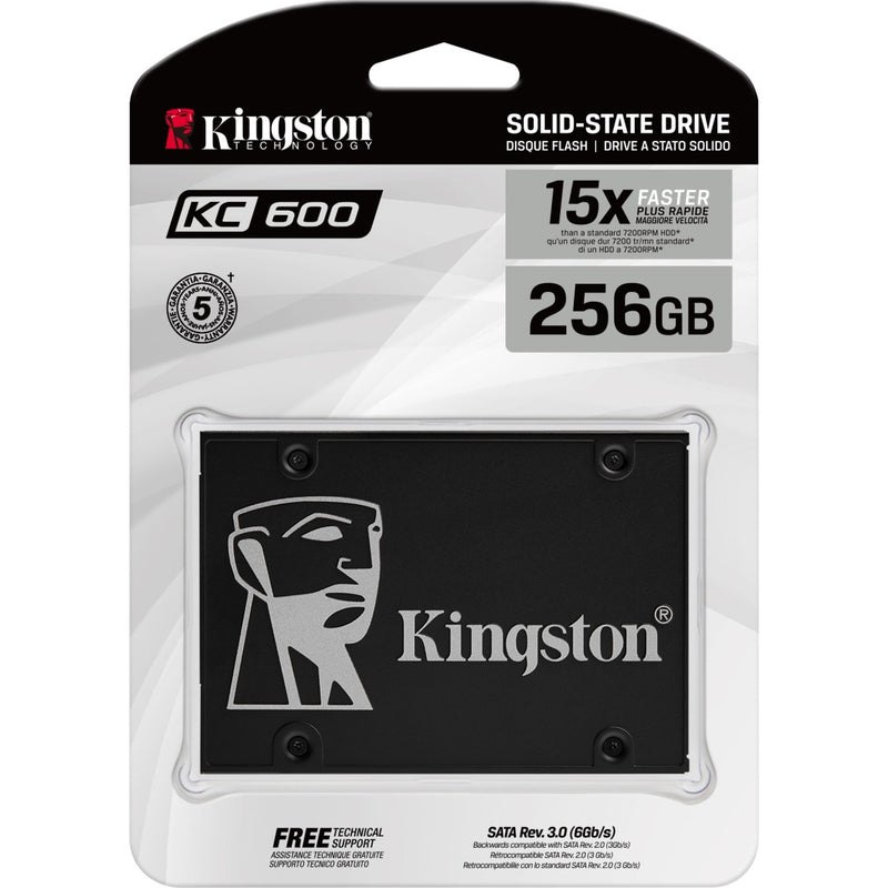 Load image into Gallery viewer, Kingston kc600 256 gb ssd (zwart, skc600 256g, sata 600)
