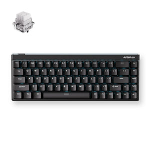 Mchose ace 68 air hall effect magnetic switch gaming keyboard (zwart, us lay-out (qwerty), mount tai gt he, 65%, rgb, hot swap, pbt keycaps, usb-c, hall effect sensor)