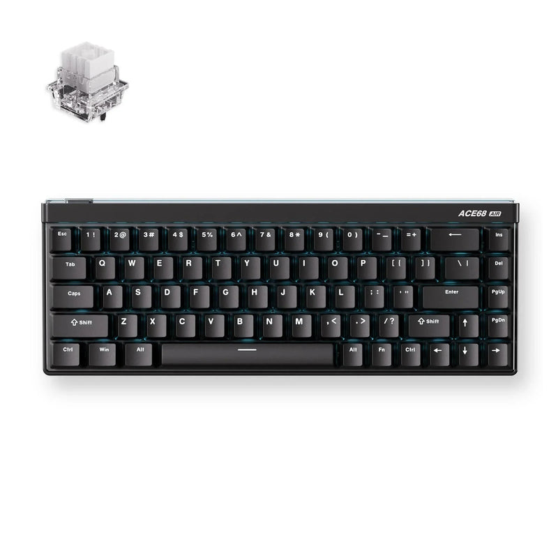 Cargue la imagen en el visor de la galería, Mchose ace 68 air hall effect magnetic switch gaming keyboard (zwart, us lay-out (qwerty), mount tai gt he, 65%, rgb, hot swap, pbt keycaps, usb-c, hall effect sensor)
