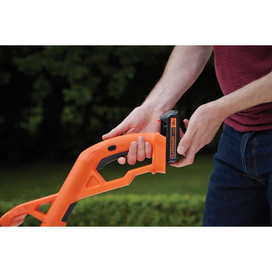 Black+decker accu grastrimmer st182320 (oranje, accu inbegrepen)