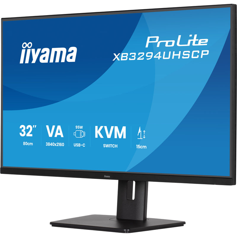 Load image into Gallery viewer, Iiyama prolite xb3294uhscp-b1 31.5 4k uhd monitor (zwart, 2x hdmi, displayport, 2x usb-a, 2x usb-c)
