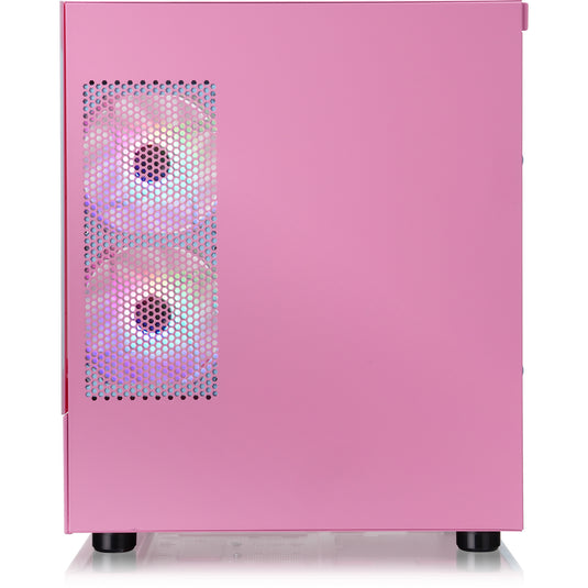 Thermaltake view 170 tg argb mini tower behuizing (roze | 2x usb-a | rgb | tempered glass)
